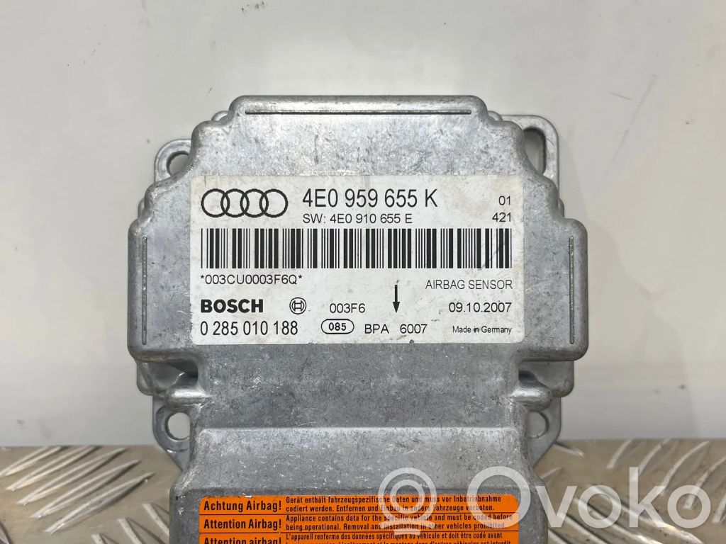 Audi A8 S8 D3 4E Airbag control unit/module 