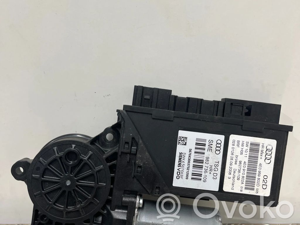Audi A8 S8 D3 4E Rear door window regulator motor 