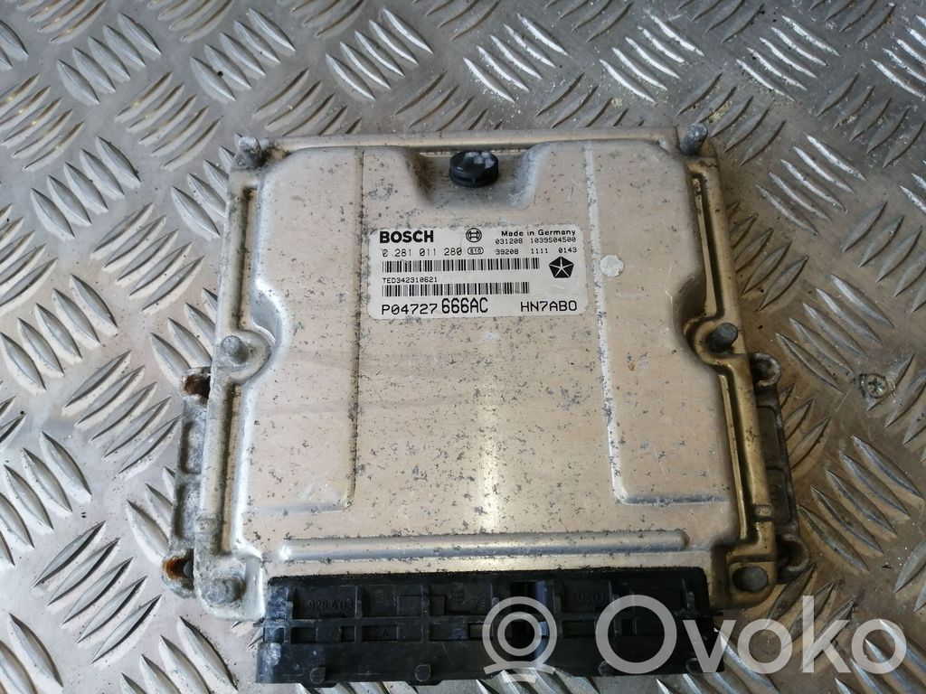 Engine control unit/module   P04727666AC,0281011280