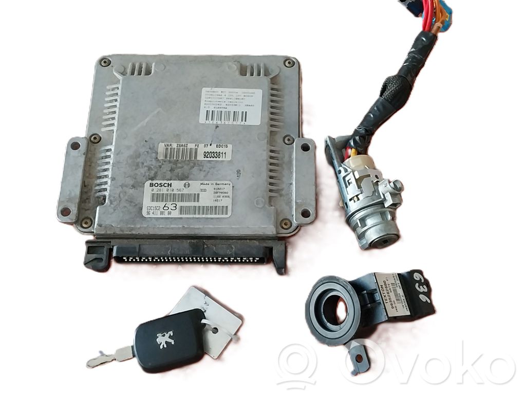 Peugeot 607 Kit cu ECU motor și set închidere uși 