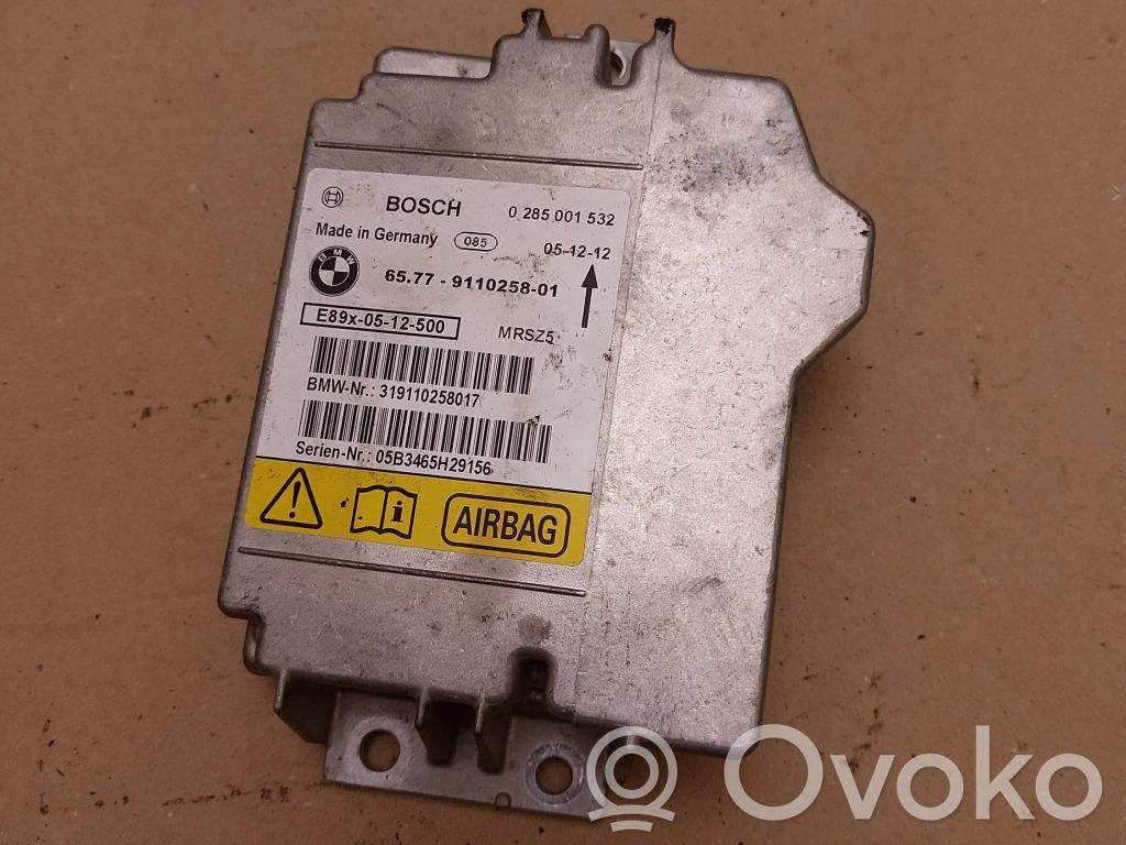 Airbag control unit/module   0285001532,319110258017,9110258,05B3465H29156