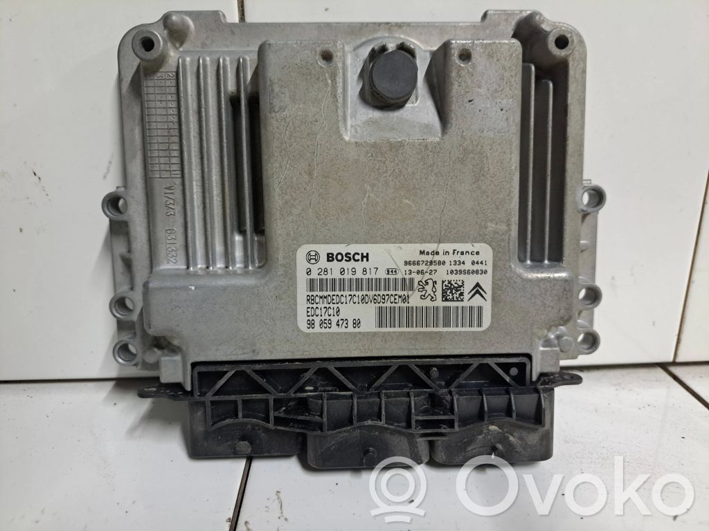 Engine control unit/module   9666729580,0281019817,9805947380
