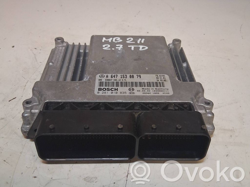 Engine control unit/module   A6471530079,0281010835,1039S00311