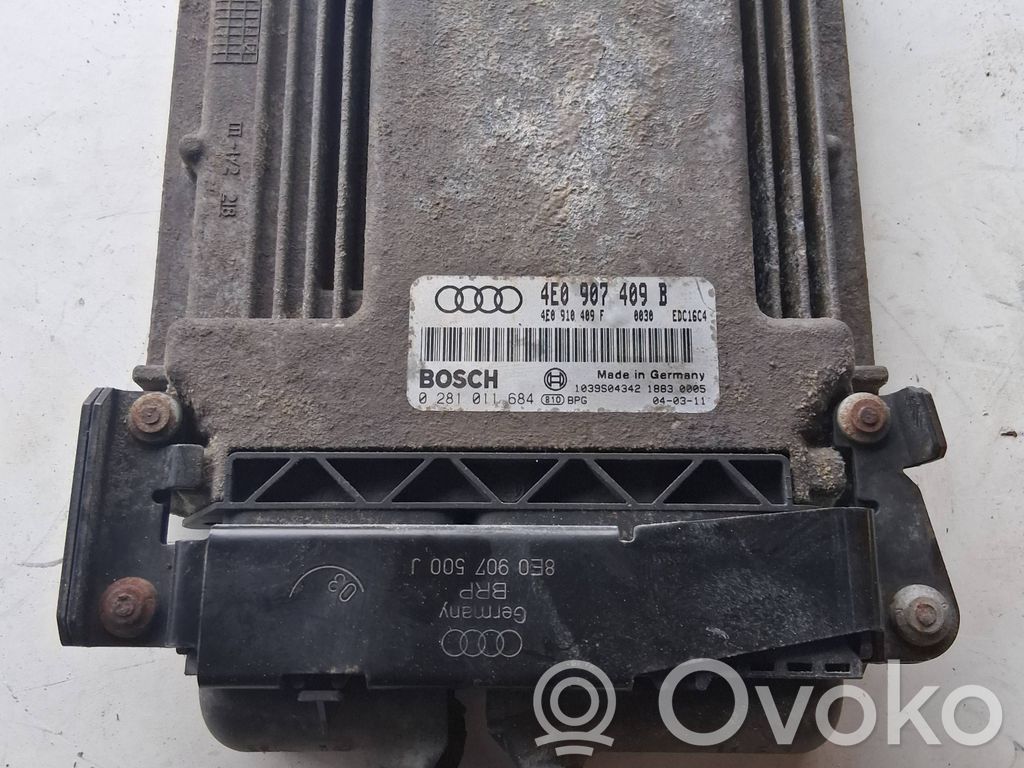 Engine control unit/module   4E0907409B,4E0910409F,0281011684