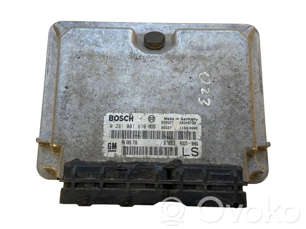 Engine control unit/module   90589736,0281001670