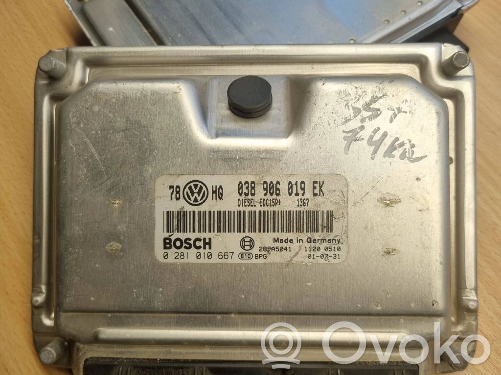 Engine control unit/module   038906019EK,289A5041,0281010667