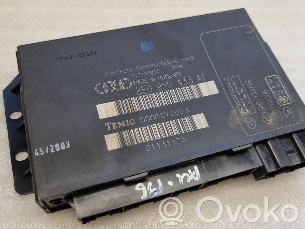 Audi A4 S4 B6 8E 8H Módulo de confort/conveniencia 