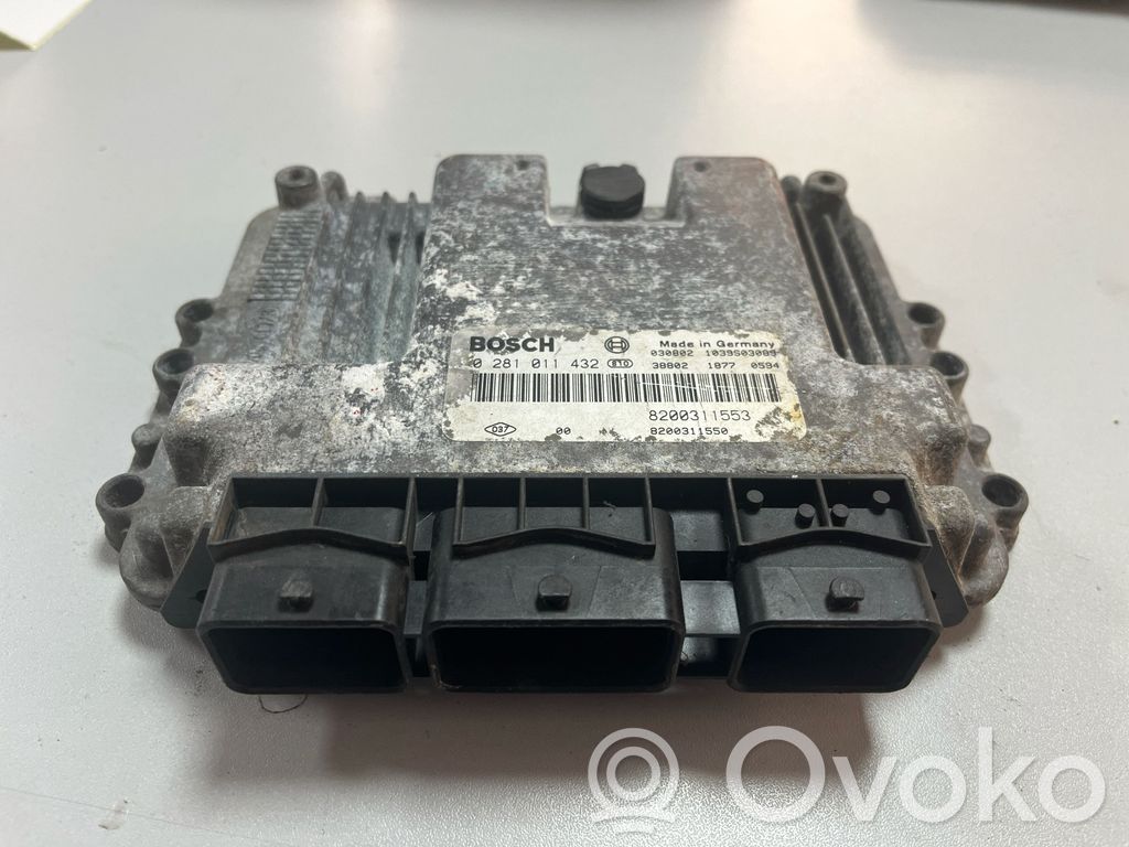 Engine control unit/module   8200311550,0281011432,8200311553