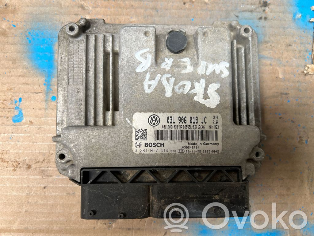Engine control unit/module   03L906018BR,0281017414,03L906018JC