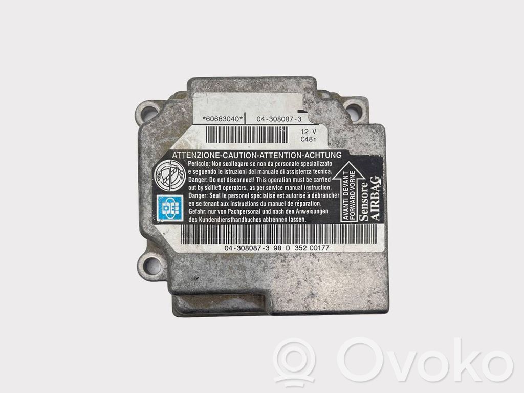 Sterownik / Moduł Airbag   60663040,043080873,60658010