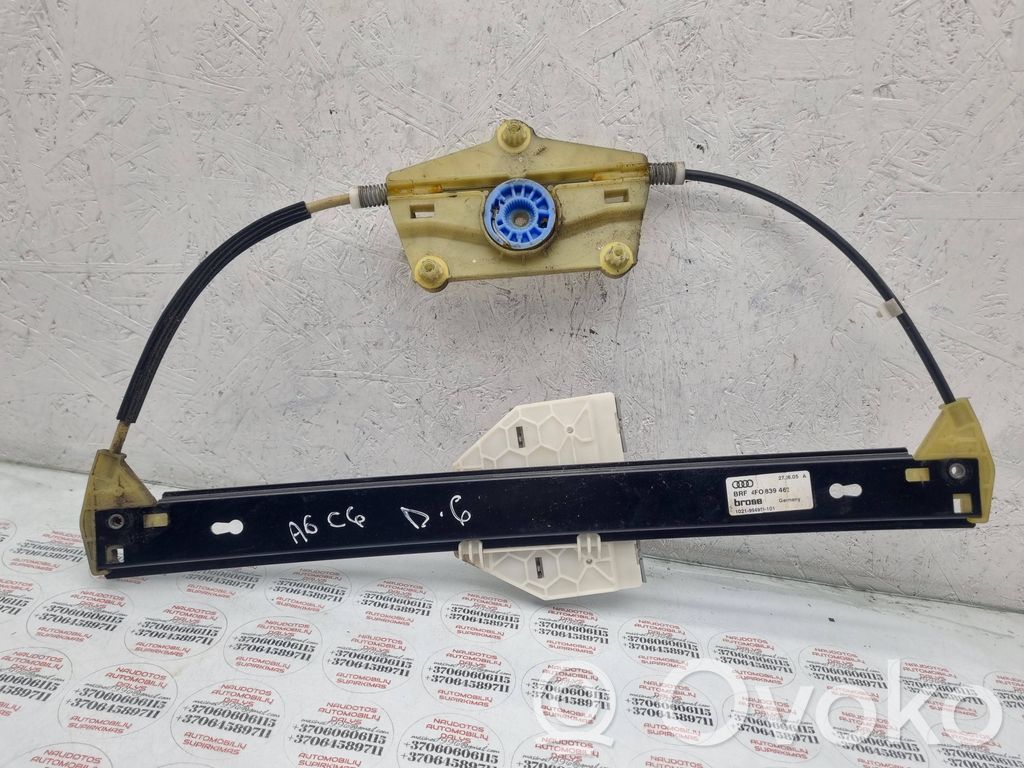 Audi A6 S6 C6 4F Rear window lifting mechanism without motor 