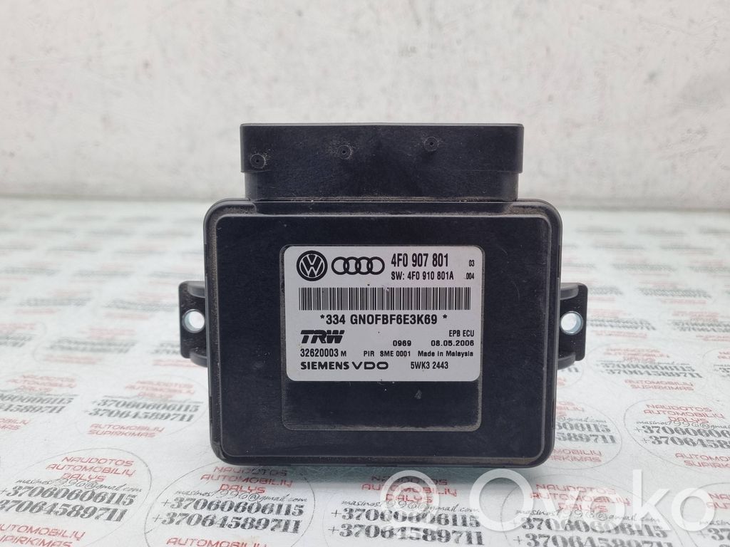 Audi A6 S6 C6 4F Module de commande de frein à main 