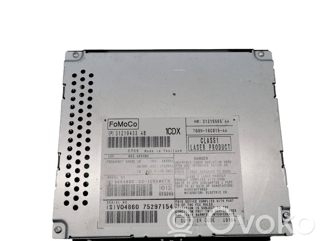 Stacja multimedialna GPS / CD / DVD   7G9N18C815AA,75297154,P31210433AB,31215565AA