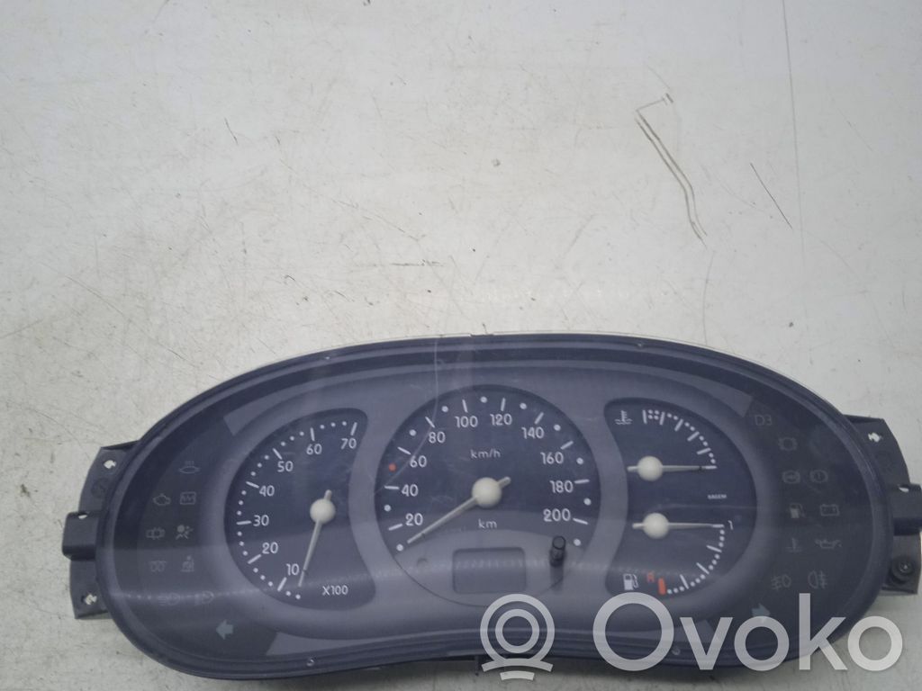 Renault Clio II Spidometrs (instrumentu panelī) 
