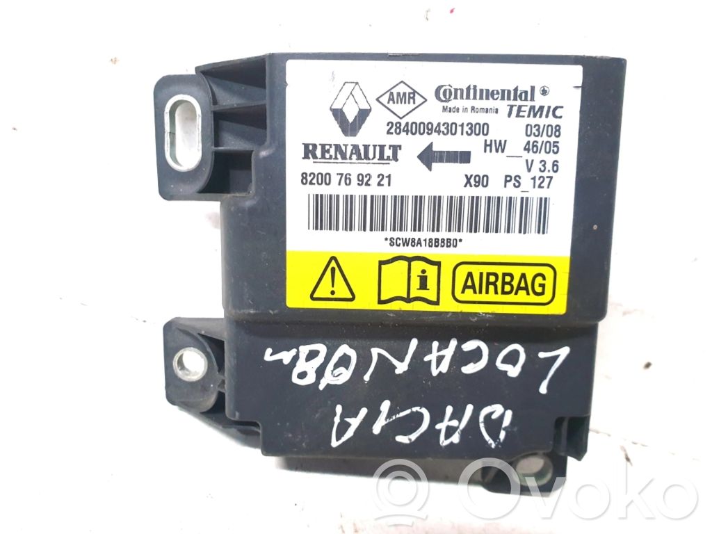 Dacia Logan I Airbag control unit/module 
