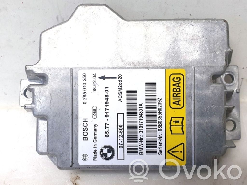 BMW X6 E71 Gaisa spilvenu vadības bloks 