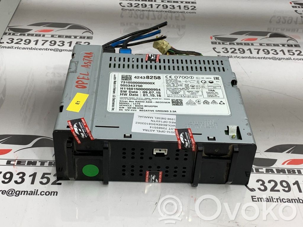 Opel Astra K Moduł / Sterownik GPS 