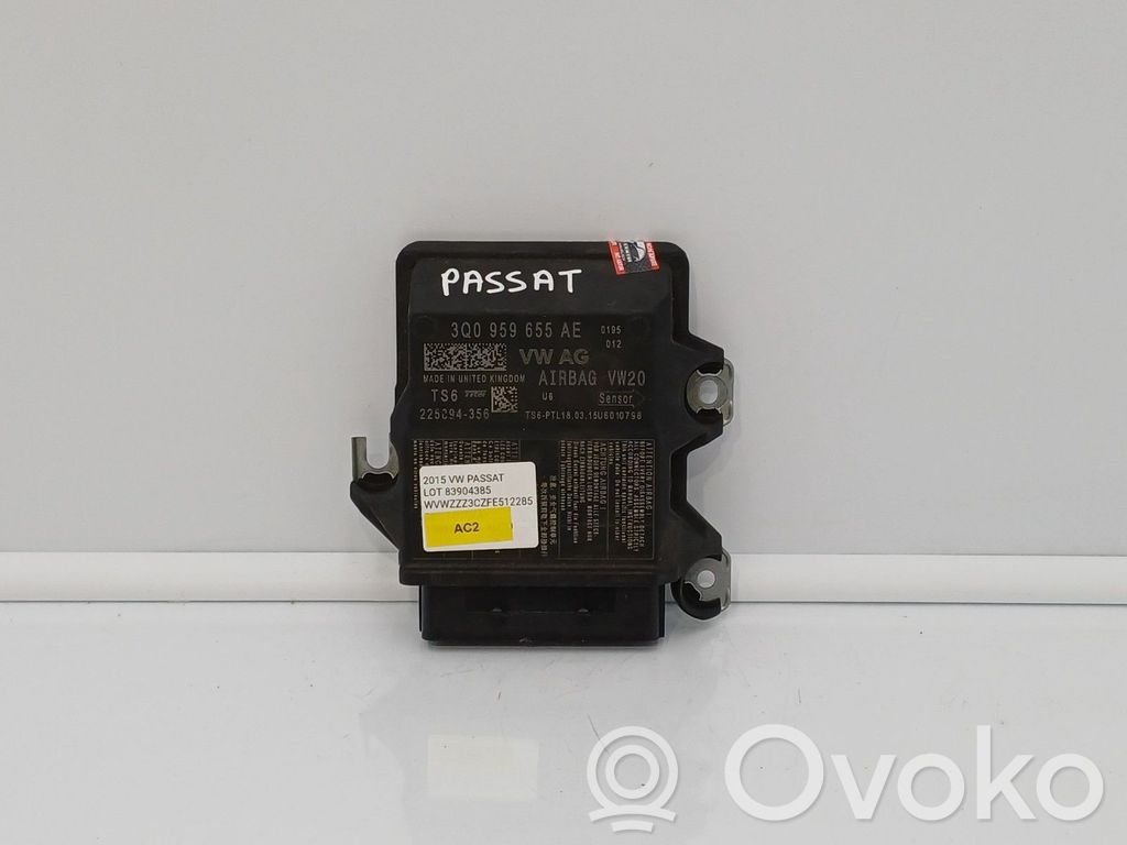 Volkswagen PASSAT B8 Unidad de control/módulo del Airbag 