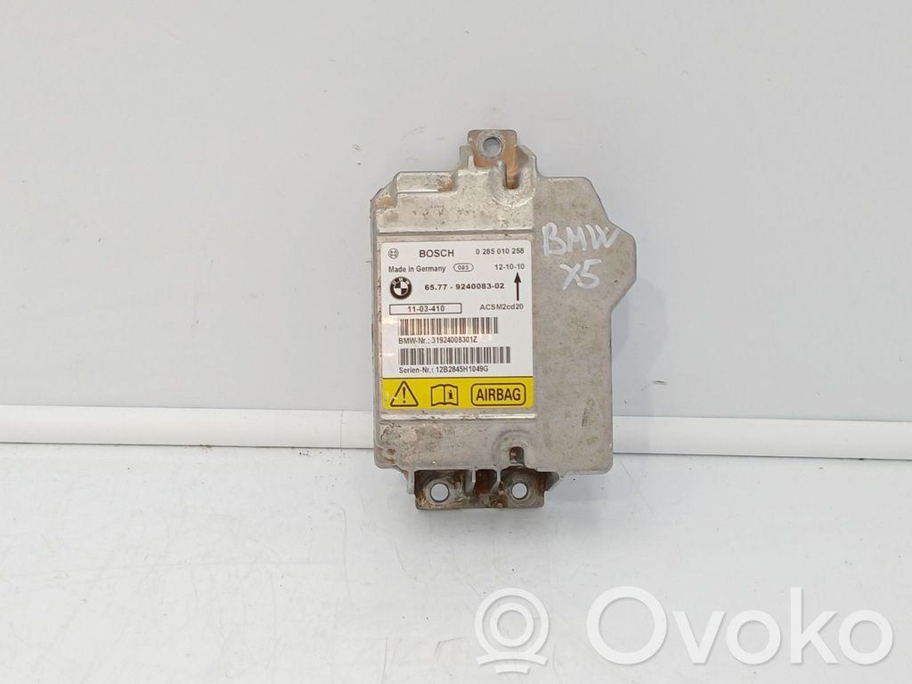 Airbag control unit/module   65779240083,0285010258,31924008301Z,65779131529,65779141776,65779154109,65779159795,65779165623,65779171948,65779189905,65779204849,65779214813,6577924008302