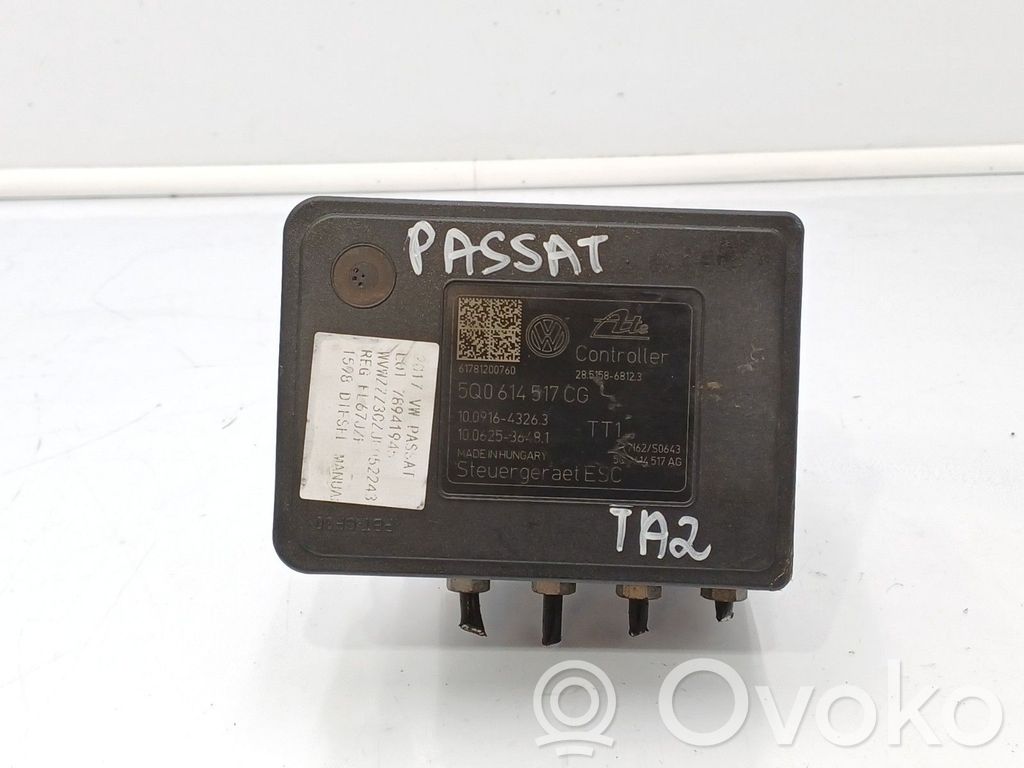 Volkswagen PASSAT B8 ABS-ohjainlaite/moduuli 