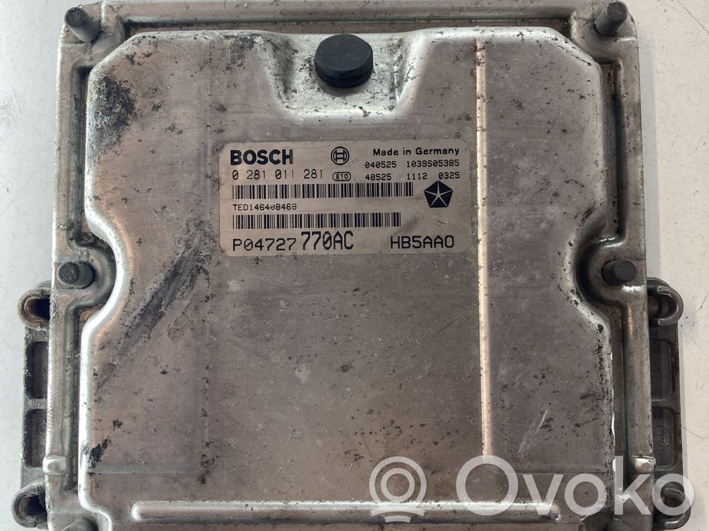 Engine control unit/module   P04727770AC,0281011281