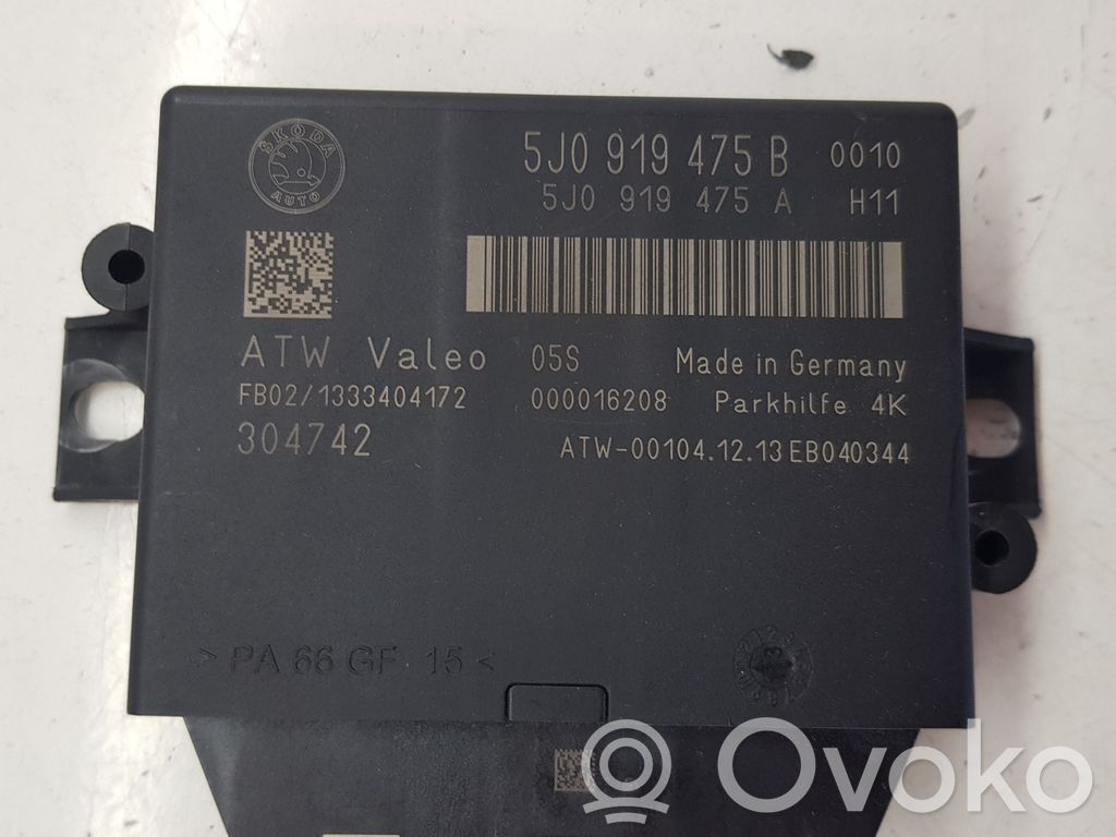 Skoda Yeti (5L) Parking PDC control unit/module 