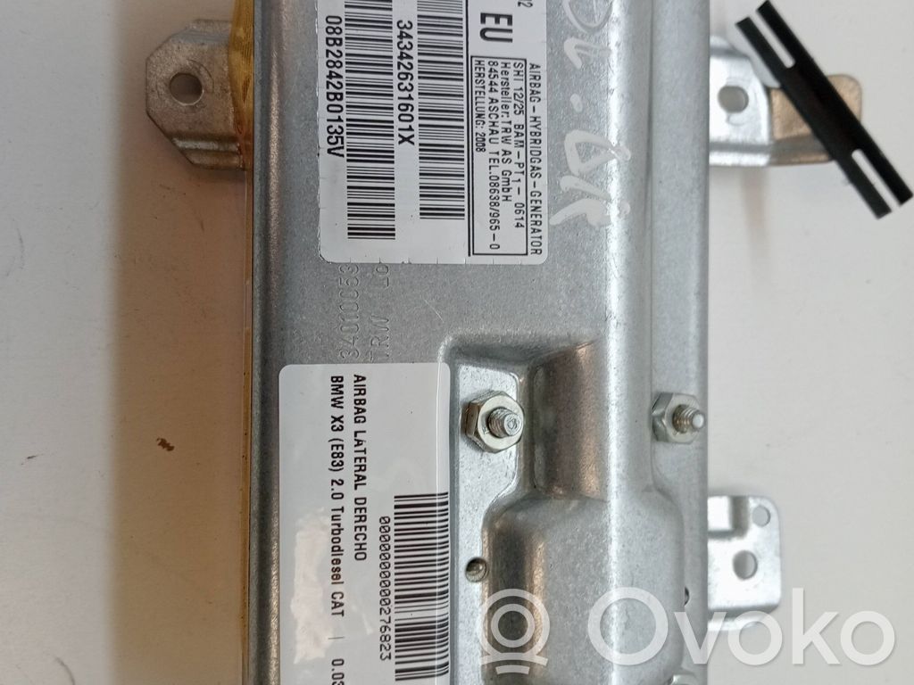 Passenger airbag   72123420226,34342631601X