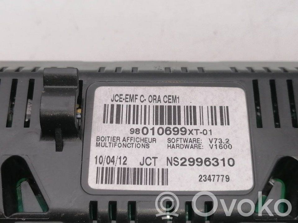 Head up display screen   98010699XT