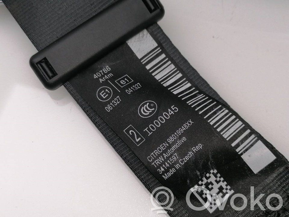 Ceinture de sécurité arrière   98019948XX