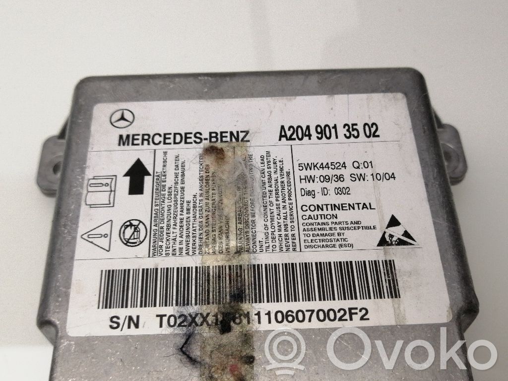 Mercedes-Benz C AMG W204 Unitate/modul de comandă airbaguri