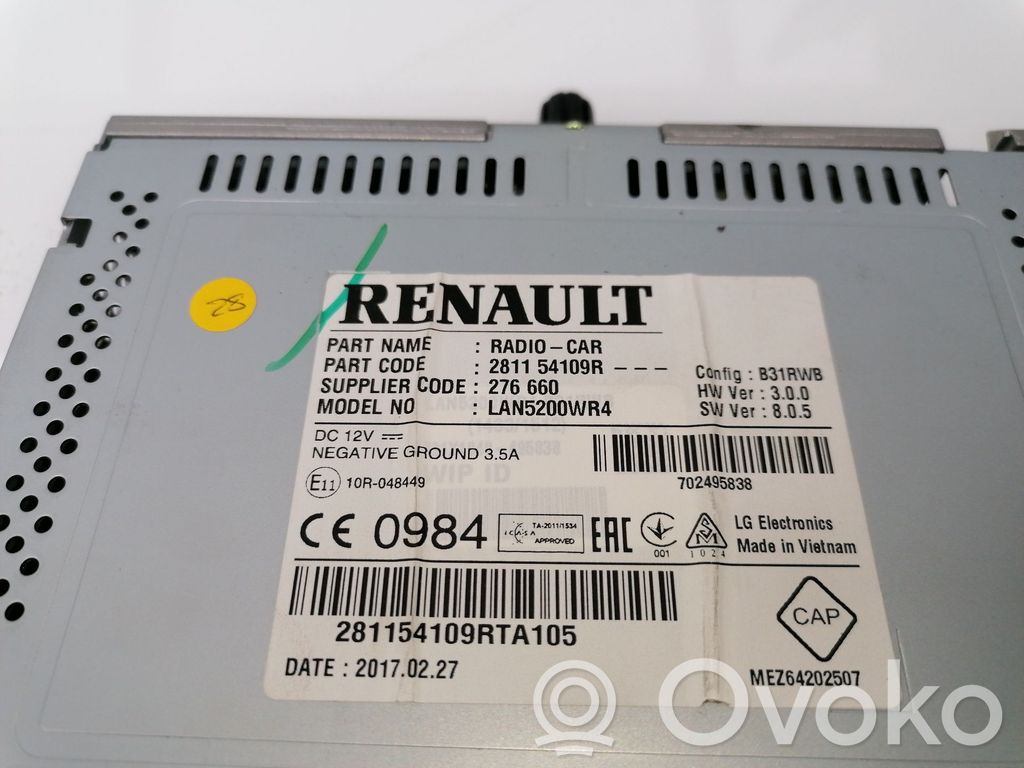 Renault Clio IV Unitate principală radio/CD/DVD/GPS 
