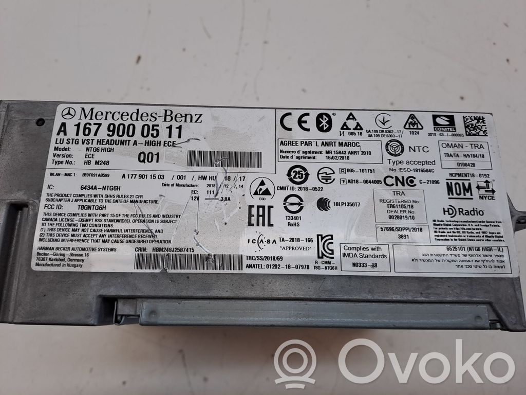 Mercedes-Benz A W177 Unité principale radio / CD / DVD / GPS