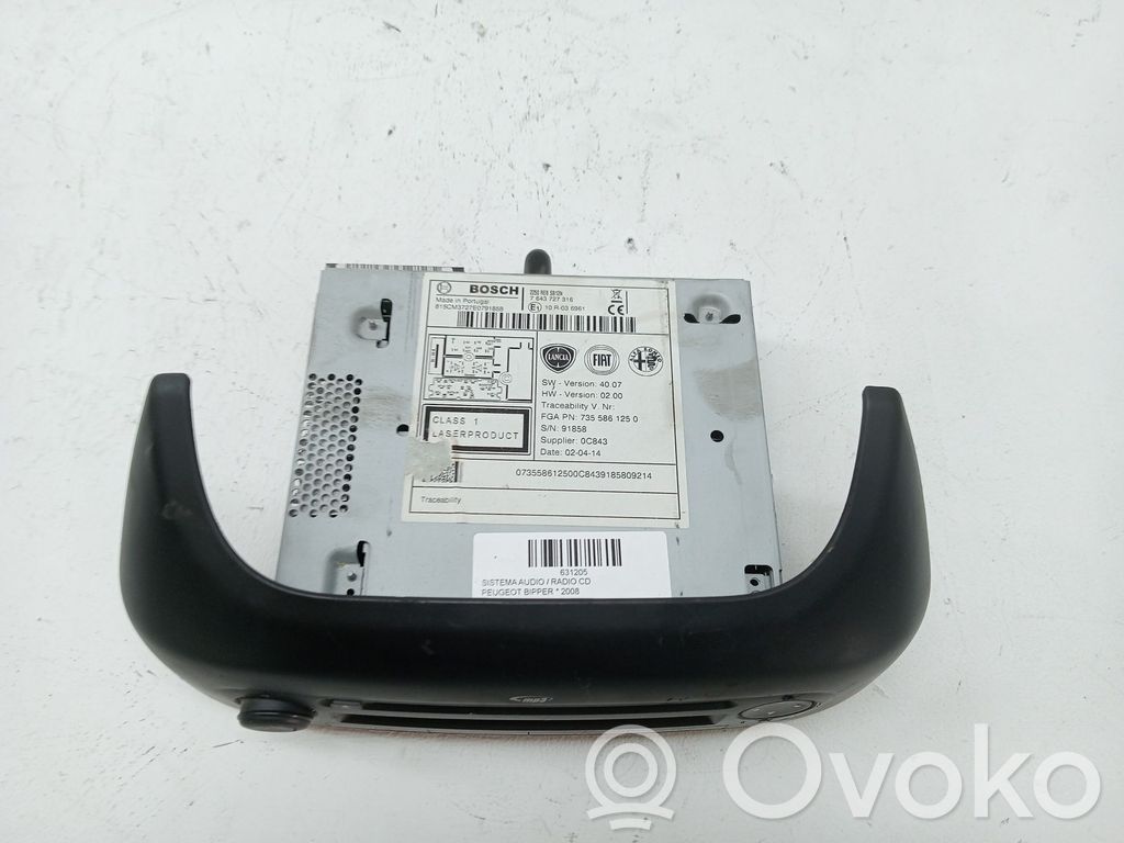 Peugeot Bipper Panel / Radioodtwarzacz CD/DVD/GPS 