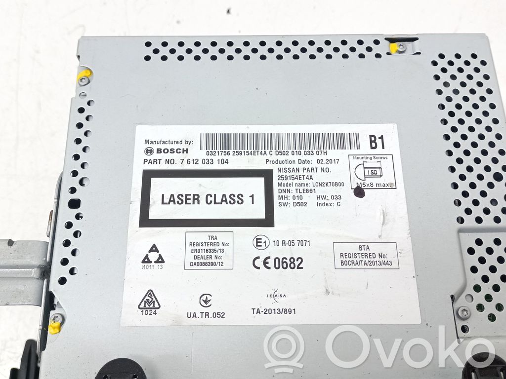 Nissan Qashqai Unité principale radio / CD / DVD / GPS 