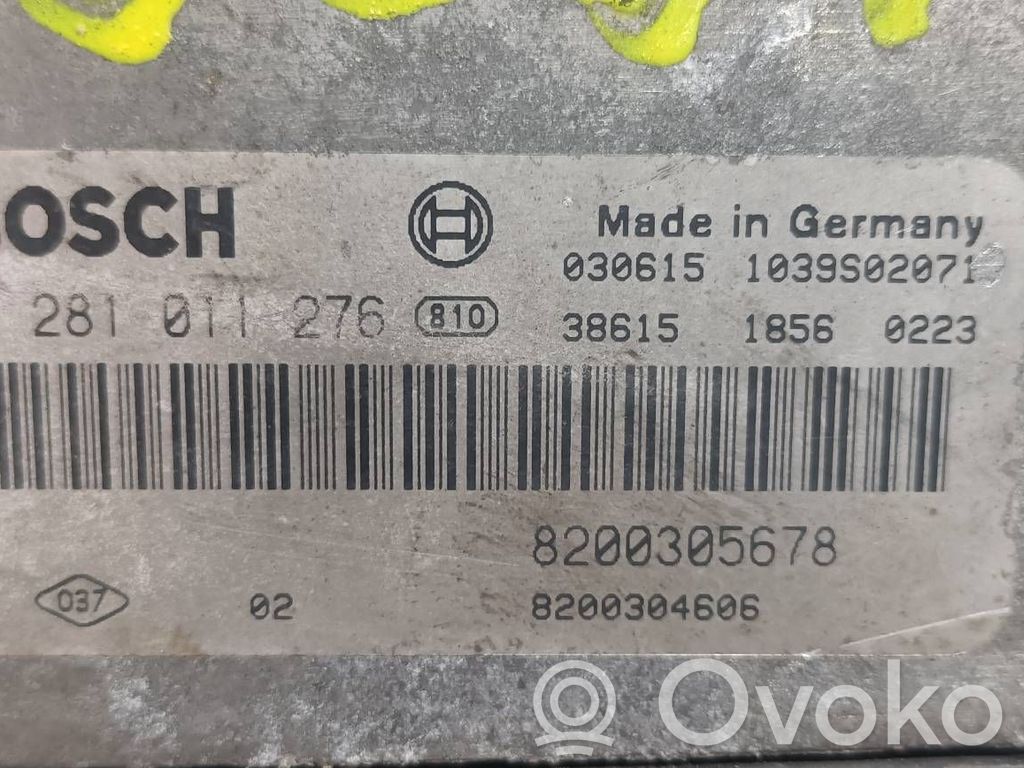 Unité de commande, module ECU de moteur   8200304606,8200305678,0281011276