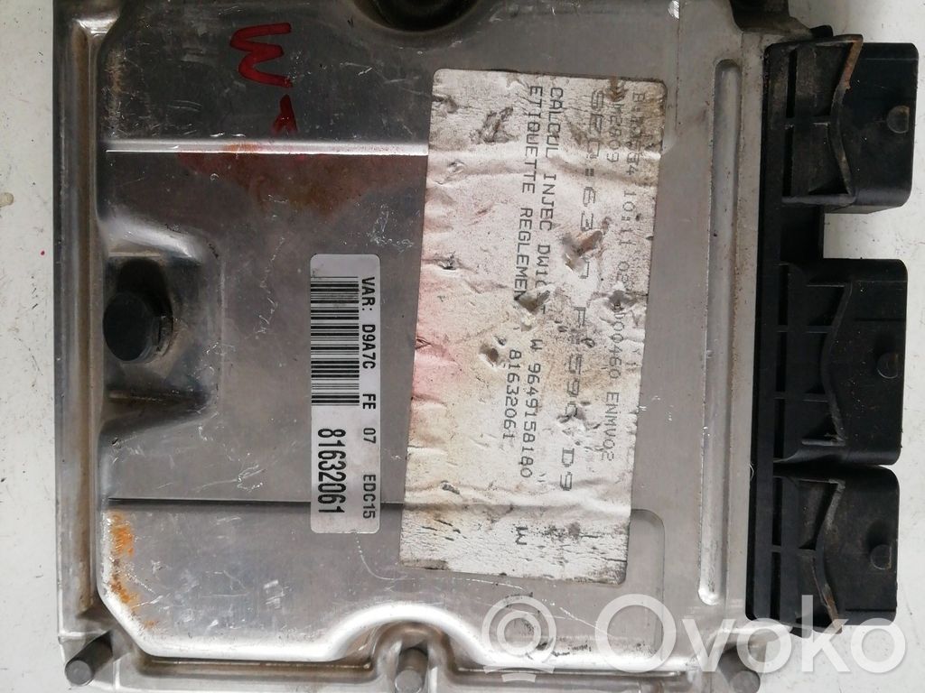 Motorsteuergerät ECU   9649158180,9649158180,0281011338