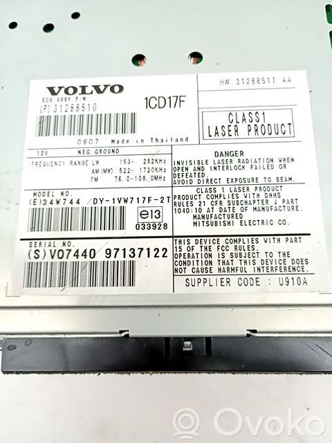 Volvo C30 Panel / Radioodtwarzacz CD/DVD/GPS 