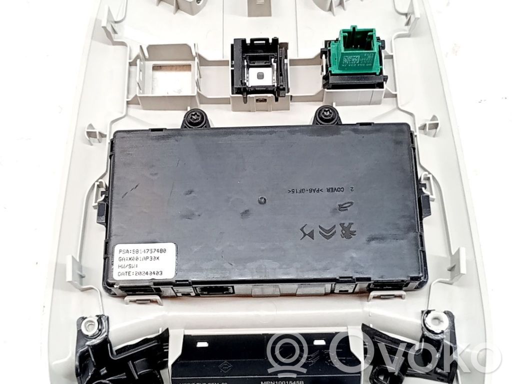 Fiat Seicento/600 Rivestimento della console di illuminazione installata sul rivestimento del tetto 