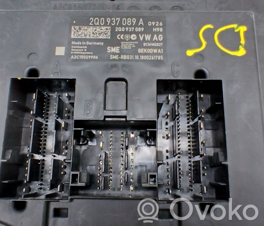 Modulo di controllo del corpo centrale   2Q0937089A