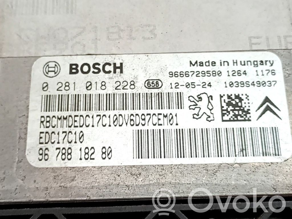 Unité de commande, module ECU de moteur   9678818280