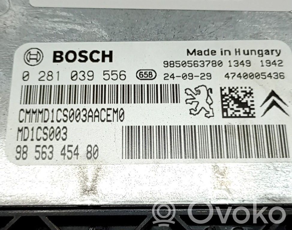 Unité de commande, module ECU de moteur   9856345480