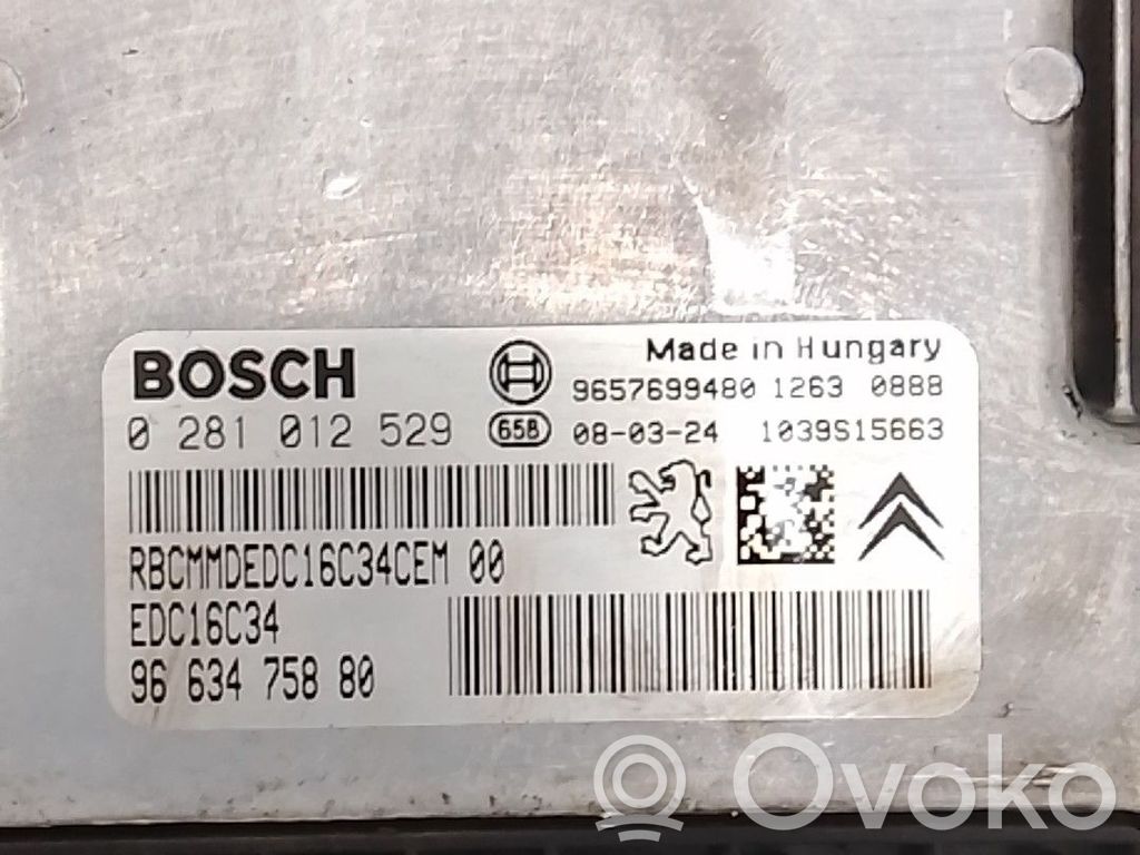 Unité de commande, module ECU de moteur   9663475880
