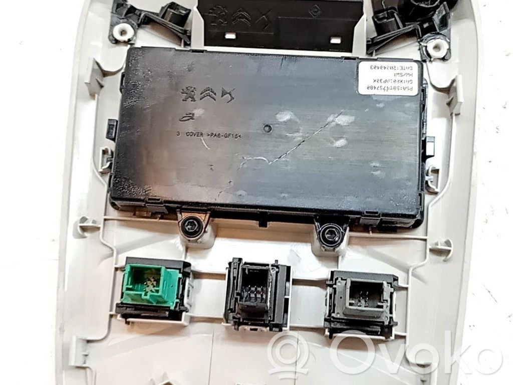 Fiat Seicento/600 Rivestimento della console di illuminazione installata sul rivestimento del tetto
