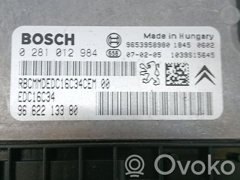 Peugeot 407 Unité de commande, module ECU de moteur 