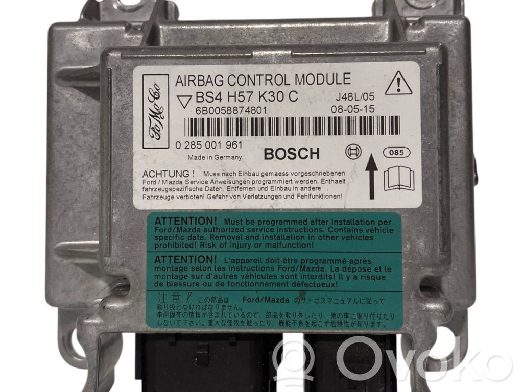 Airbag control unit/module   BS4H57K30C,0265001961