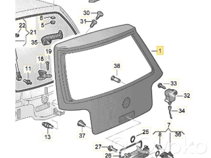 Volkswagen Golf IV Tailgate/trunk/boot lid 