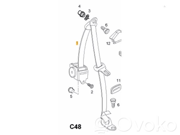 Opel Corsa C Centură spate 