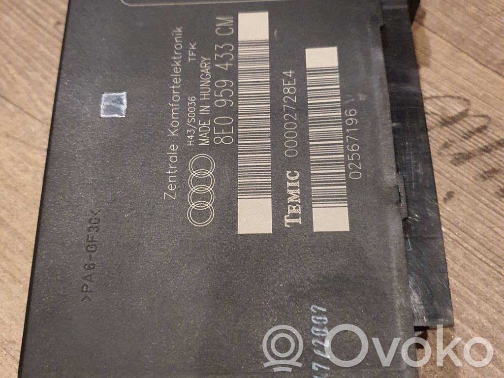 Audi A4 S4 B7 8E 8H Mukavuusmoduuli 