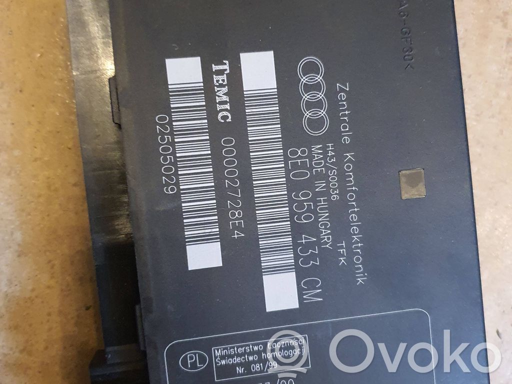 Audi A4 S4 B7 8E 8H Mukavuusmoduuli 
