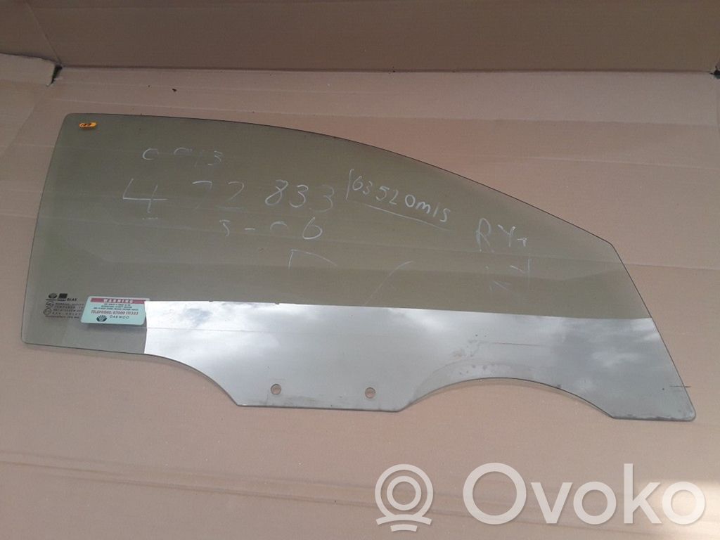 Daewoo Leganza Front door window glass four-door 